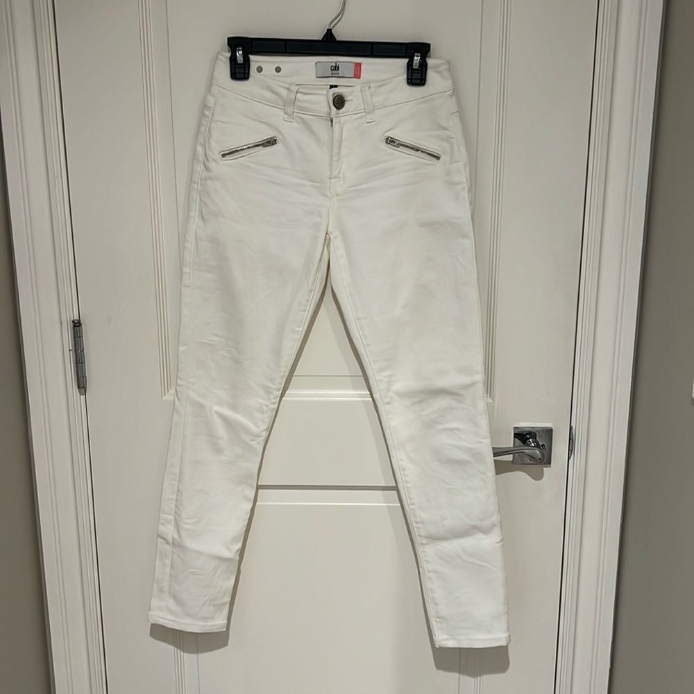 Cabi curvy skinny white jeans